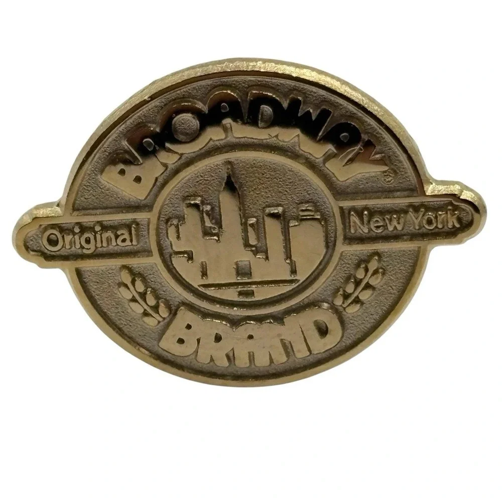 Broadway Brand Cufflinks Original New York Theater Gold Tone Musical RARE VTG‎